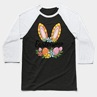 Easterween Bunny Ears and Eggs Festive Holiday Funny Baseball T-Shirt